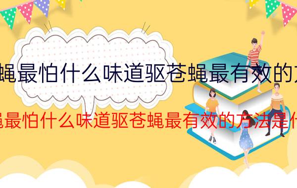 苍蝇最怕什么味道驱苍蝇最有效的方法 苍蝇最怕什么味道驱苍蝇最有效的方法是什么